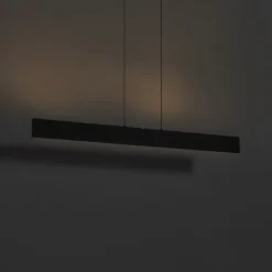 QAZQA Moderne Hängelampe schwarz inkl. LED 3-Stufen-Dimmbar Easylift - Straight