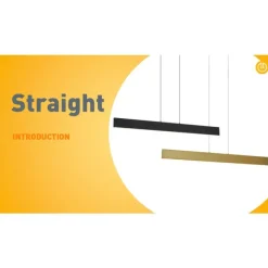 QAZQA Moderne Hängelampe schwarz inkl. LED 3-Stufen-Dimmbar Easylift - Straight