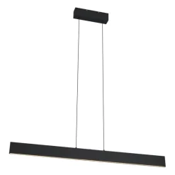 QAZQA Moderne Hängelampe schwarz inkl. LED 3-Stufen-Dimmbar Easylift - Straight