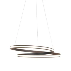 QAZQA Moderne Hängelampe schwarz 74 cm inkl. LED - Rowan