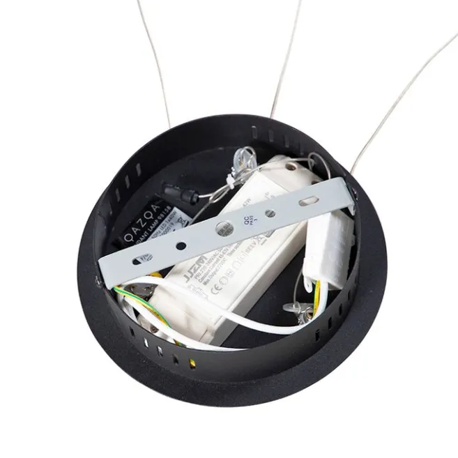 QAZQA Moderne Hängelampe schwarz 74 cm inkl. LED - Rowan