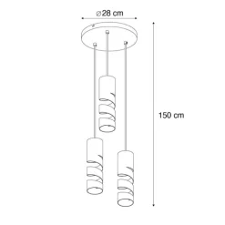 Trio Leuchten Moderne Hängelampe schwarz 3-flammig - Stream