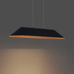 QAZQA Professional Moderne Hängelampe Schwarz mit grauer Innenseite inkl. LED 3-Stufen-Dimmbar - Dani