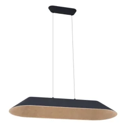 QAZQA Professional Moderne Hängelampe Schwarz mit grauer Innenseite inkl. LED 3-Stufen-Dimmbar - Dani