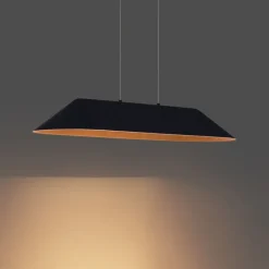 QAZQA Professional Moderne Hängelampe Schwarz mit grauer Innenseite inkl. LED 3-Stufen-Dimmbar - Dani