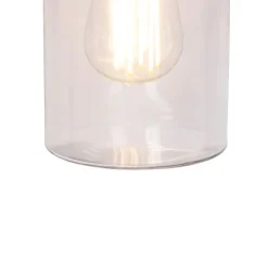 QAZQA Moderne Hängelampe Schwarz mit Glas IP44 - Jarra