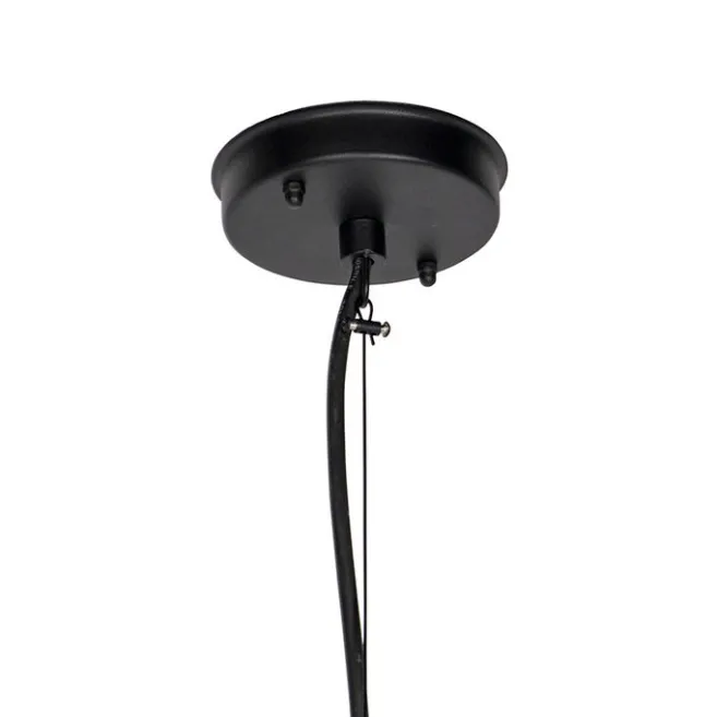 QAZQA Moderne Hängelampe Schwarz mit Glas IP44 - Jarra