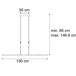 QAZQA Moderne Hängelampe Stahl inkl. LED, verstellbar - Bold