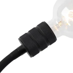 QAZQA Moderne Klemmlampe schwarz mit Flexarm - Cavalux