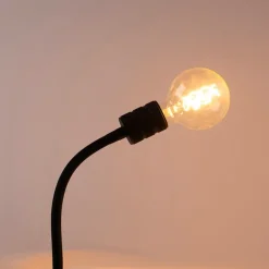 QAZQA Moderne Klemmlampe schwarz mit Flexarm - Cavalux