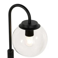 QAZQA Moderne Laterne schwarz mit Klarglas 104 cm IP44 - Sfera