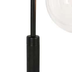 QAZQA Moderne Laterne schwarz mit Klarglas 104 cm IP44 - Sfera