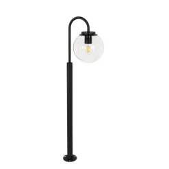 QAZQA Moderne Laterne schwarz mit Klarglas 104 cm IP44 - Sfera