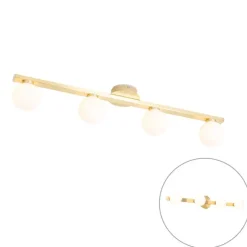 QAZQA Moderne Messing-Deckenleuchte IP44 4-flammig - Cederic