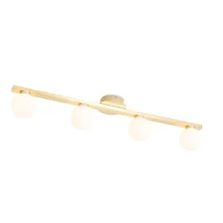 QAZQA Moderne Messing-Deckenleuchte IP44 4-flammig - Cederic