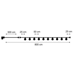 Newgarden Moderne Outdoor-Lichterkette 8m inkl. LED 10-Licht - Aurora