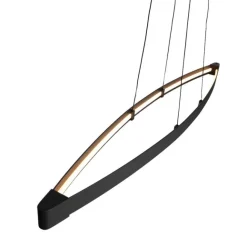 Honsel Moderne Pendelleuchte schwarz inkl. LED 3-stufig dimmbar - Dasha