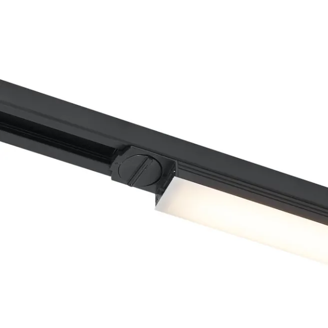 QAZQA Moderne schwarze Deckenleuchte für 1-Phasen-Schienensystem 15W 1180 lm 2700-3800K - Iconic Tsiri