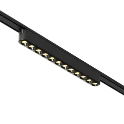 QAZQA Moderne schwarze Deckenleuchte für Schienensystem 1-phasig 12W 3000K - Magnetic Puntua