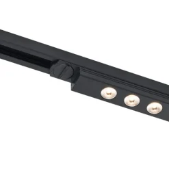 QAZQA Moderne schwarze Deckenleuchte für 1-Phasen-Schienensystem 5W 370 lm 3000K - Iconic Tsiri