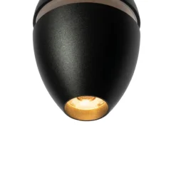 QAZQA Moderne schwarze Pendelleuchte für 1-Phasen-Schienensystem inkl. LED - Magnetic Eggy