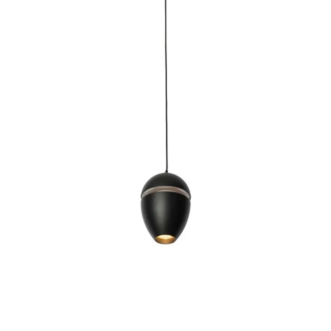 QAZQA Moderne schwarze Pendelleuchte für 1-Phasen-Schienensystem inkl. LED - Magnetic Eggy