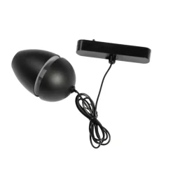 QAZQA Moderne schwarze Pendelleuchte für 1-Phasen-Schienensystem inkl. LED - Magnetic Eggy