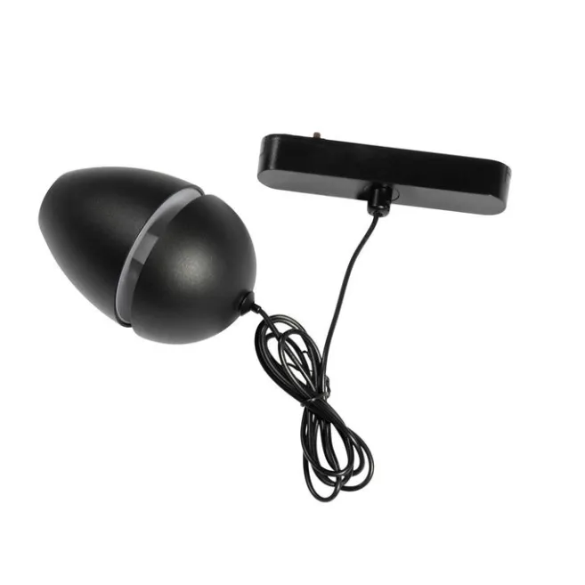 QAZQA Moderne schwarze Pendelleuchte für 1-Phasen-Schienensystem inkl. LED - Magnetic Eggy