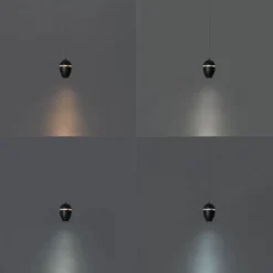 QAZQA Moderne schwarze Pendelleuchte für 1-Phasen-Schienensystem inkl. LED - Magnetic Eggy