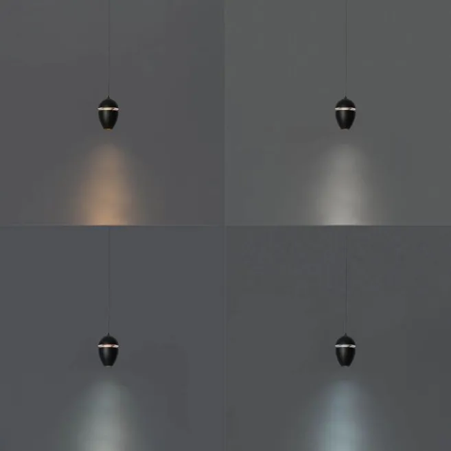 QAZQA Moderne schwarze Pendelleuchte für 1-Phasen-Schienensystem inkl. LED - Magnetic Eggy