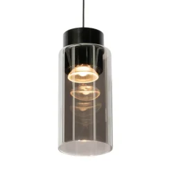 QAZQA Moderne schwarze Pendelleuchte für Schienensystem 1-phasig inkl. LED - Magnetic Vance