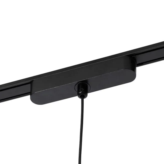 QAZQA Moderne schwarze Pendelleuchte für Schienensystem 1-phasig inkl. LED - Magnetic Vance