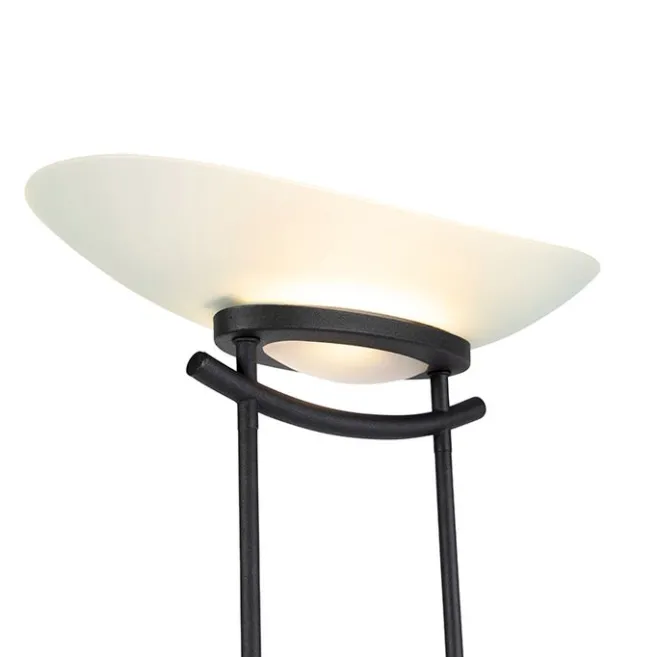 QAZQA Moderne Stehlampe schwarz inkl. LED - Lexus