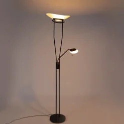 QAZQA Moderne Stehlampe schwarz inkl. LED - Lexus