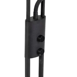 QAZQA Moderne Stehlampe schwarz inkl. LED - Lexus