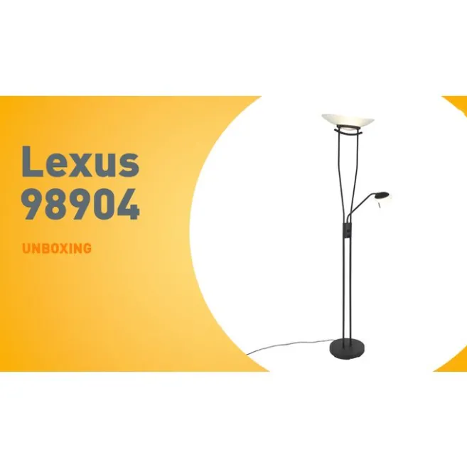 QAZQA Moderne Stehlampe schwarz inkl. LED - Lexus