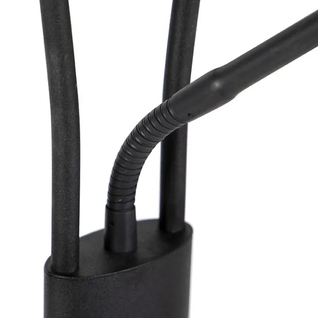 QAZQA Moderne Stehlampe schwarz inkl. LED - Lexus