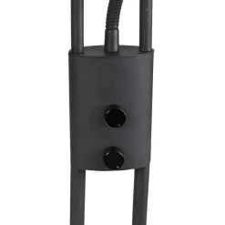 QAZQA Moderne Stehlampe schwarz inkl. LED mit Lesearm - Ibiza