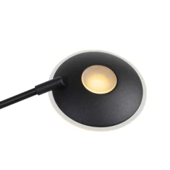 QAZQA Moderne Stehlampe schwarz inkl. LED mit Lesearm - Ibiza