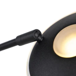 QAZQA Moderne Stehlampe schwarz inkl. LED mit Lesearm - Ibiza