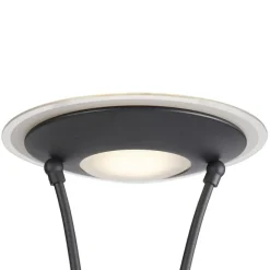 QAZQA Moderne Stehlampe schwarz inkl. LED mit Lesearm - Ibiza