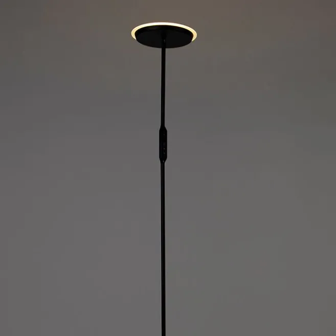 QAZQA Moderne Stehlampe schwarz inkl. LED und Dimmer - Bumu