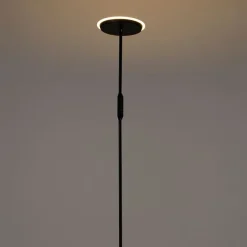 QAZQA Moderne Stehlampe schwarz inkl. LED und Dimmer - Bumu