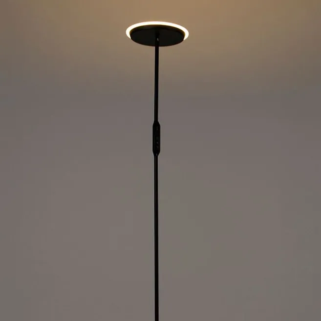QAZQA Moderne Stehlampe schwarz inkl. LED und Dimmer - Bumu