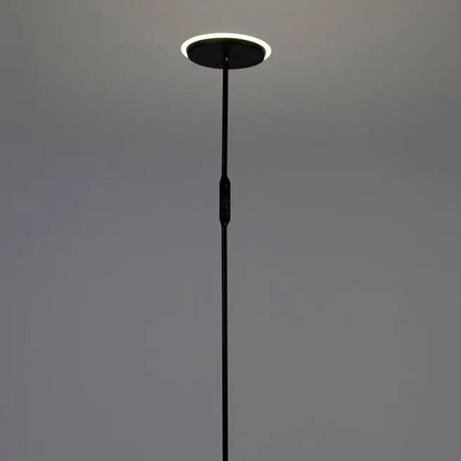 QAZQA Moderne Stehlampe schwarz inkl. LED und Dimmer - Bumu