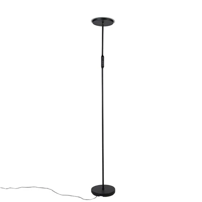 QAZQA Moderne Stehlampe schwarz inkl. LED und Dimmer - Bumu
