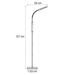 QAZQA Moderne Stehleuchte aus Stahl inkl. LED 3-Stufen-Dimmbar Wiederaufladbar - Statler