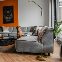 QAZQA Moderne Stehleuchte Bronze inkl. LED - Eva