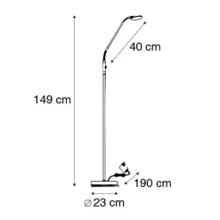 QAZQA Moderne Stehleuchte Bronze inkl. LED - Eva