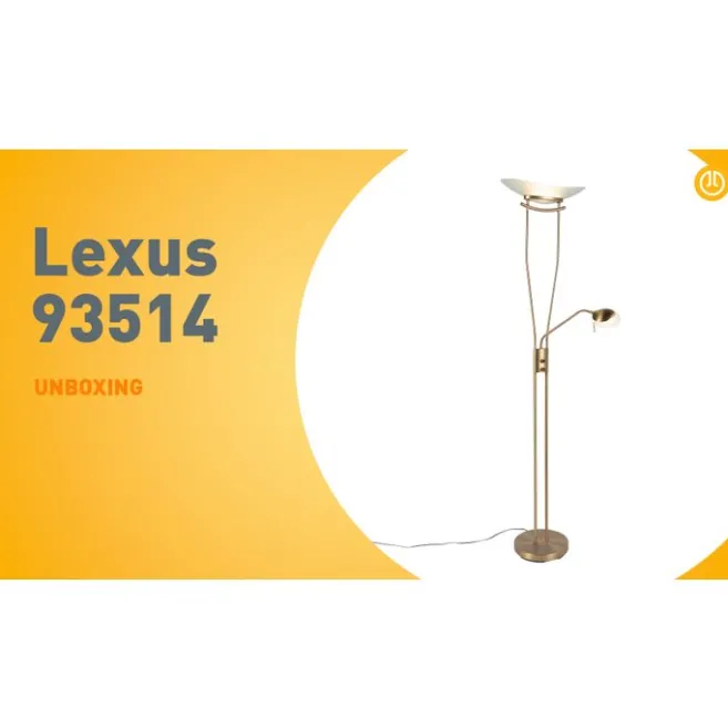 QAZQA Moderne Stehleuchte Bronze inkl. LED und Dimmer - Lexus